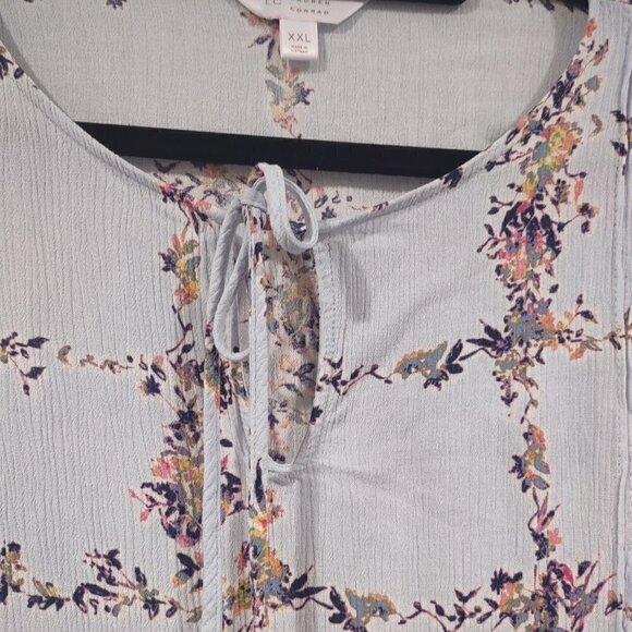 Lauren Conrad Blue Floral Blouse Size XXL - Picture 4 of 6